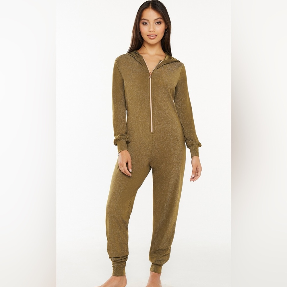 Savage x Fenty Sleep & Shine Hooded Onesie in Military Olive Green‎ Size Medium